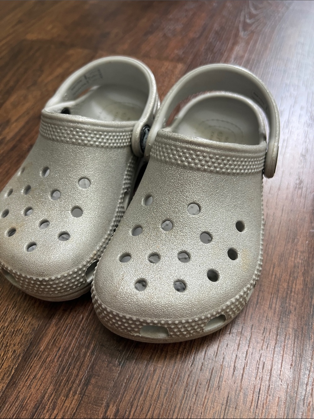 Classic Croc Sparkle Silver Clog Shoes